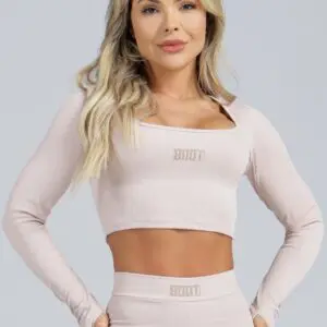 Cropped Canelado Cream